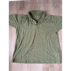 Bellagio Las Vegas Mens Polo Shirt Medium Olive Green Cotton Pique Short Sleeve
